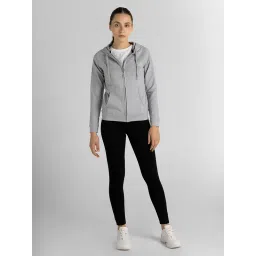 Van Heusen Woman Lingerie And Athleisure Antiviral And Smart Tech+ Hoodie Grey Melange image 5