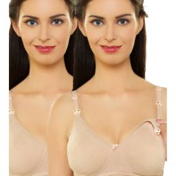 Inner Sense Women's Full Cup Nursing Bra Pack of 2 - Nude-picture-3