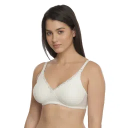 Inner Sense Organic Cotton Antimicrobial Laced Nursing Bra Pack of 3 - Multi-Color image 5