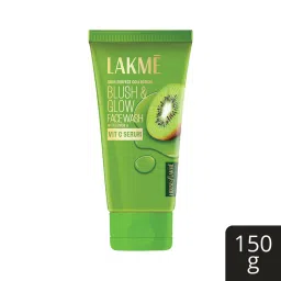 lakme blush & glow refreshing face wash with vitamin c serum and kiwi fruit extracts, 150gm-image-83