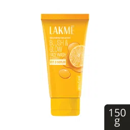 lakme blush & glow brightening face wash with vitamin c serum and lemon fruit extracts, 150gm-picture-20