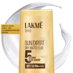 lakme sun expert dry matte fluid spf 50++++ sunscreen with 1% niac & ceramide, for oily skin 50ml-image-71