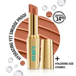 lakme 9to5 hya matte lipstick - team toffee-picture-16