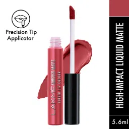 lakme forever matte liquid lip - pink peach image 1