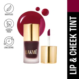 lakme 9to5 double duty lip & cheek water stain - ruby glow-picture-14