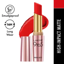 lakme 9to5 powerplay priming matte lipstick - red twist-picture-90