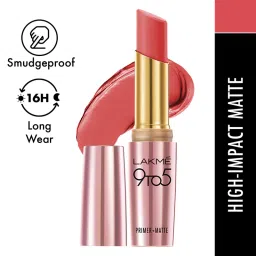lakme 9to5 powerplay priming matte lipstick - peachy affair-picture-93