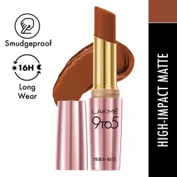 lakme 9to5 powerplay priming matte lipstick - rustic brown-picture-41
