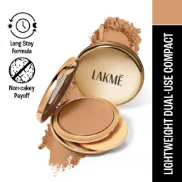 lakme 9to5 unreal dual cover pressed powder - cinnamon-image-95