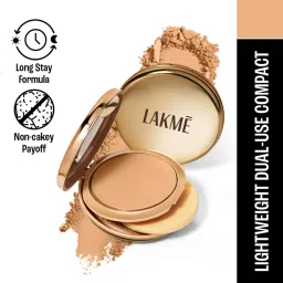 lakme 9to5 unreal dual cover pressed powder - beige-image-58