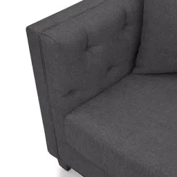 urban ladder create Windsor Essential 2 Seater Fabric Sofa in Steel Colour image 3