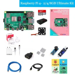 Raspberry Pi4 2-4-8GB Model 4B Ultimate Kit- Case, Power Adapter, Ethernet Cable, SD Card, Sensors and Manual-image-13