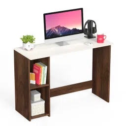 bluewud Mallium Engineered Wood Study Table In Brown Maple & White Finish image 5