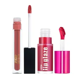 Nykaa Cosmetics Best of Lips Combo : Matte to Last Liquid Lipstick & Lip Glaze Gloss-image-46