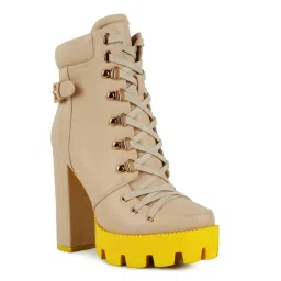 London Rag Solid Beige Boots image 1