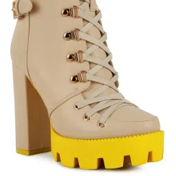 London Rag Solid Beige Boots image 4