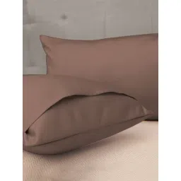 SEEVO Brown Satin Pillow Covers - 17 x 27 Inches (Set of 2) (Free Size) image 3
