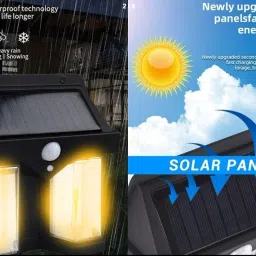 Outdoor Solar Wall Lamp Outdoor Waterproof Tungsten Lamp Induction Garden Lamp Garden Villa Night Lamp (Double - Light, 1) image 2