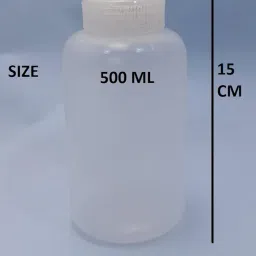 Reagent Bottle 500ML wide mouth Leak Proof Molded in Polypropylene (pack of 6) image 1
