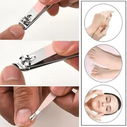 VAUGHN 14-in-1 Manicure Pedicure Set for Men & Women – Professional Nail Clipper Kit with Fingernail, Toenail, Cuticle Trimmer, Nail File & Grooming Tools in Portable MULTICOLOR Travel Case image 4