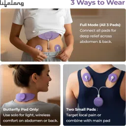 Lifelong Instant Period Cramp Hands, Stomach Relief Massager - Period Pain Relief Device with 25 Intensity Levels - Rechargeable -Wireless - Wearable - Safe & Easy To Use (LLPMS09) image 5