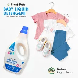 FirstPea Baby Liquid Detergent 1L Gentle Plant-Based & Hypoallergenic Laundry Wash | Safe for Newborns Soft on Skin Tough on Stains (8) image 1