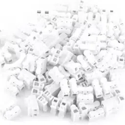 White Building Blocks Set, Construction Toy Bricks, Educational Interlocking Pieces, Bulk Pack image 1