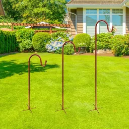 Shepherds Hook Outdoor Garden Hook for Wind Chimes Plant Baskets Bird Feeder 160cm Height image 3
