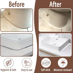 toilet caulk tape caulk tape around toilet base caulk tape self adhesive waterproof caulk tape traditional replacement caulk tape bathroom tub protector image 2