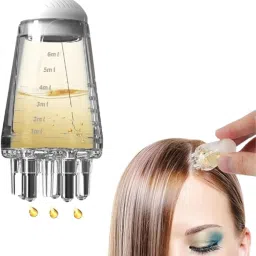 Hair Oil Applicator Comb, Smooth Root Comb Applicator Bottle, Anti-Leak, 6Ml Scale Control, Salon Care, Oily/Greasy Hair image 2