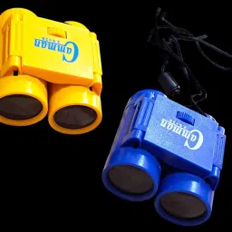 JNiL Binocular for Kids-Telescope Bird Watching. Pocket Size Mini Binoculars for Kids Compact Folding Games (Pack of 2) (Blue-Yellow) image 3