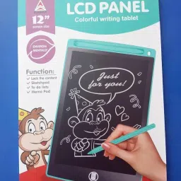 12-Inch LCD Writing Tablet, Colorful Drawing Board with ABS Shell, Digital Notepad with Stylus, Battery Powered, One-Touch Erase Button, for Kids and Family image 5