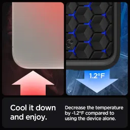 Spigen Cryo Armor Back Cover Case Compatible with iPhone 15 Pro Max (TPU + Poly Carbonate | Cryo Blue) image 5