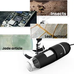 Microware 3 in1 USB Digital Microscope 40X to 1000X, 8 LED Magnification Endoscope Camera with Carrying Case & Metal Stand, Compatible for Android Windows 7 8 10 Linux Mac image 3