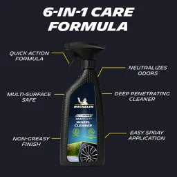 MICHELIN Wheel Cleaner 500ml | Powerful Brake Dust & Grime Remover | Acid Free Formula Safe on Alloy, Chrome & Painted Wheels | Deep Cleaning Formula Restores Showroom Shine & Removes Iron Conaminants image 1