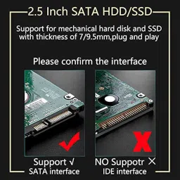 Smart Tech Portable 2.5 inch Laptop External SATA USB 3.0 Hard Drive HDD/SSD Enclosure for Laptop PC Desktop (Transparent Casing) image 2