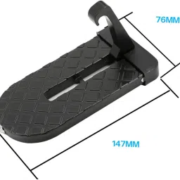 Swpato Car Door Step with Glass Breaker Safety Hammer & Roof Rack Access,Foldable Roof Rack Door Step - Fits Most Car, SUV and Truck, Max Load 400 lbs image 1