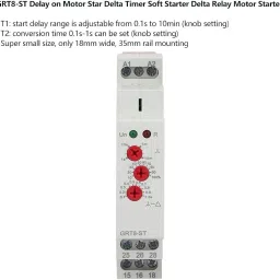 AC/DC 12-240v Delta Timer Soft Starter,Timer Delay Relay Motor Starter, LED Indicator Show Working Status,for Delta Motor Start Control (A230) image 4