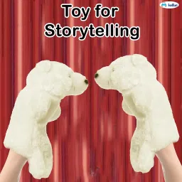 FunBlast Hand Puppets for Kids - Plush Animal Hand Puppet Toys - Soft Storytelling Puppets for Boys & Girls, Fun Learning Educational Toys for Toddlers & Children (Bear-Off White) image 3