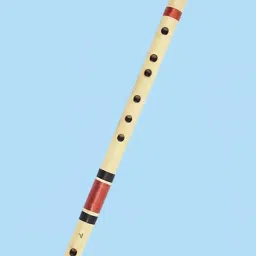 Blue Panther Bamboo Flute in A Natural Tune (~42 cm) – 6 Hole Student Bansuri for Beginners, Kids & Adults | Handcrafted Musical Instrument image 3