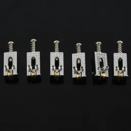 30 Bridge Tremolo Saddles with Wrench for Electric Guitar Chrome Color image 1