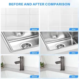 VIVNITS Tiles Gap Filler Waterproof, Gap Sealant, Grout, White Cement Paste Tube, Gap Filler for Walls and Joints, Waterproof Sealant, Tile Gap Filler Tube for Kitchen, Bathroom (180 ML) image 3