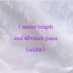 BALLEY White Fur Fabric – 1 Metre Length | Super Soft White Faux Fur Cloth for Baby Photoshoots, Soft Toy Making, Fashion Design, Craft Work, Jackets, Dresses & Home Decoration image 1