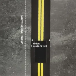 RAHA S.G Performance Wrist Wraps And band, Adjustable Compression Support, Black with Yellow Stripes, Weightlifting Gym Training (Color Yellow) image 2