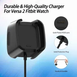 Meliya 50cm USB Charger Compatible with Fitbit Versa 2 Charger Dock Anti-Slip Replacement Smartwatch Charging Cable Stand(not for Versa/Versa Lite) (50cm) image 2