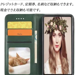 Aquos wish 4 Case Notebook Type SH-52E A402SH Case Sharp Aquos Wish Cover SH-52E Notebook Type Case Sharp Aquos wish 4 case Mobile Case Smartphone Case Mobile Cover Comfortable PU Leather Strap Hole image 1