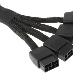 UJEAVETTE 16Pin (12+4) 12Vhpwr Sleeved Cable 10cm Extension Cord for GPU Power Cable image 1