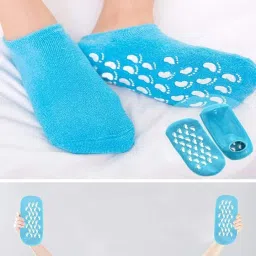 Gel Socks - Super Soft Moisturizing Spa Socks with Integrated Gel Lining for Cracked Skin Repair and Enhanced Foot Hydration (Pack Of 2) image 5