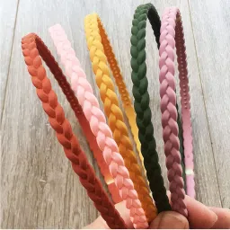 kiyan 12pcs 6mm Thin Headbands for Girls Women - Plastic Pigtail Style With Teeth, Skinny for Kids image 3