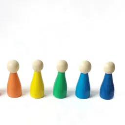 RYST - Wooden Montessori/Waldorf Rainbow Peg Dolls - 7pcs | Handcrafted | Wooden Toys for Kids | Toy for Gifting | Wooden Peg Dolls image 5